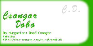 csongor dobo business card